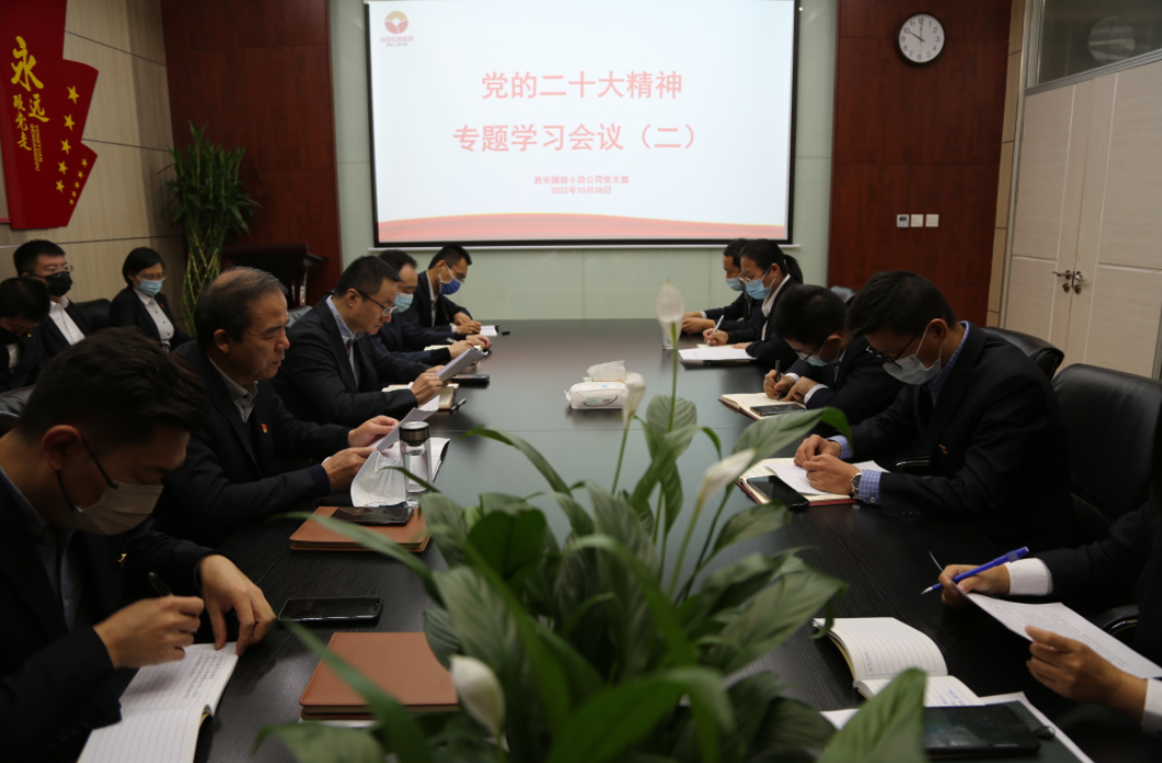 國(guó)信小貸黨支部召開(kāi)黨的二十大精神專題學(xué)習(xí)會(huì)議(二)